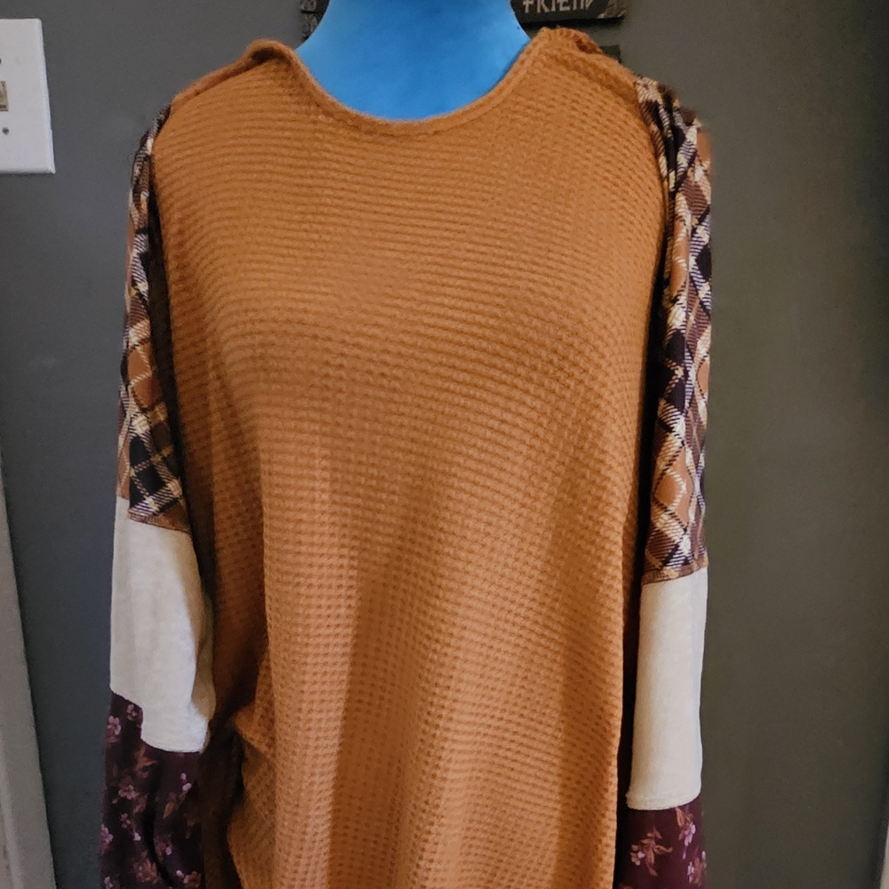Cato Warm Orange Knit Top